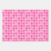 Valentine Rosa Wasserfarbenwäsche mit Herz Geschenkpapier Set (Vorderseite)