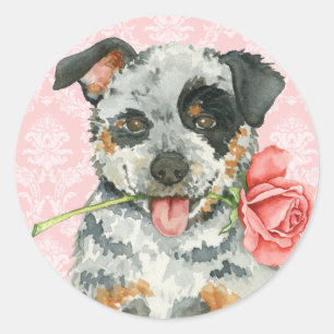 Valentine Rose ACD Runder Aufkleber