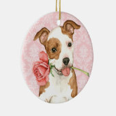 Valentine Rose Am Staff Keramikornament (Rechts)