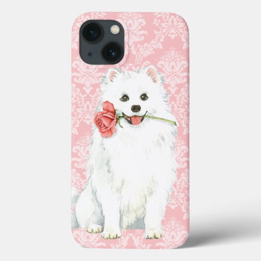 Valentine Rose American Eskimo Dog Case-Mate iPhone Hülle (Rückseite)