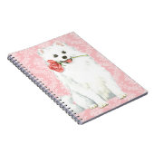 Valentine Rose American Eskimo Dog Notizblock (Rechte Seite)