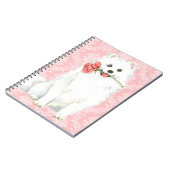 Valentine Rose American Eskimo Dog Notizblock (Linke Seite)