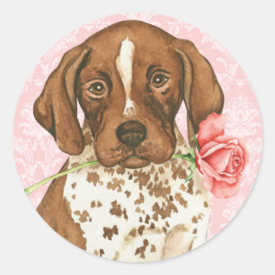 Valentine Rose APS Runder Aufkleber