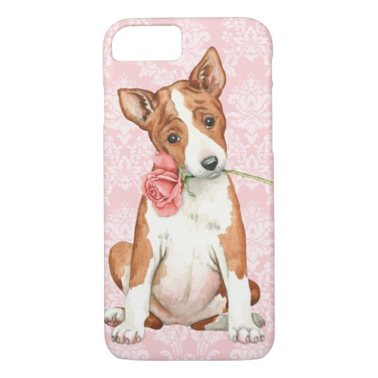 Valentine-Rose Basenji Case-Mate iPhone Hülle (Rückseite)