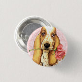 Valentine Rose Basset Button (Vorne & Hinten)