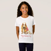 Valentine Rose Basset T-Shirt (Vorne ganz)