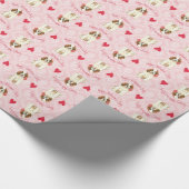 Valentine-Rose Bernhardiner Geschenkpapier (Ecke)