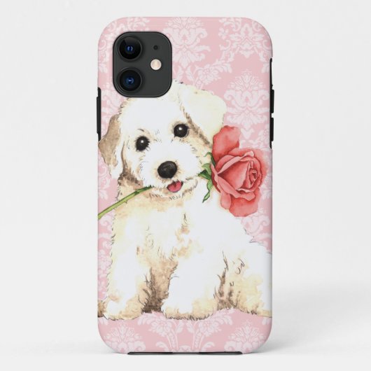 Valentine Rose Bichon Case-Mate iPhone Hülle (Rückseite)