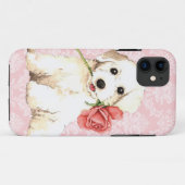 Valentine Rose Bichon Case-Mate iPhone Hülle (Rückseite (Horizontal))