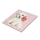 Valentine Rose Bichon Fliese (Seite)