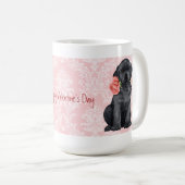 Valentine Rose Black Lab Kaffeetasse (VorderseiteRechts)