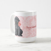 Valentine Rose Black Lab Kaffeetasse (Vorderseite Links)