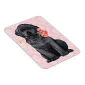 Valentine Rose Black Lab Magnet (Rechte Seite)