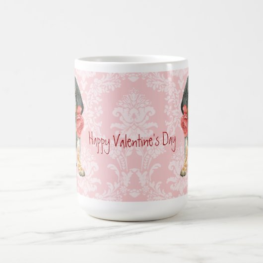 Valentine Rose Bluetick Kaffeetasse (Mittel)