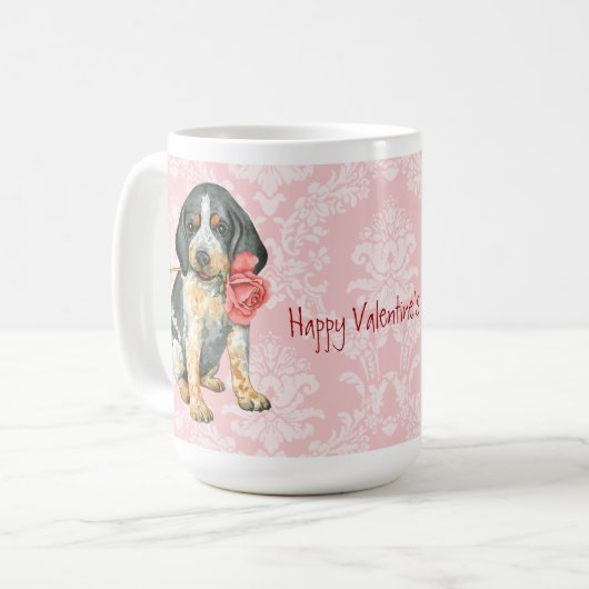 Valentine Rose Bluetick Kaffeetasse (Vorderseite Links)