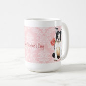Valentine Rose Boston Terrier Kaffeetasse (VorderseiteRechts)
