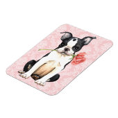 Valentine Rose Boston Terrier Magnet (Linke Seite)