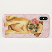 Valentine Rose Brussels Griffon Case-Mate iPhone Hülle (Rückseite (Horizontal))