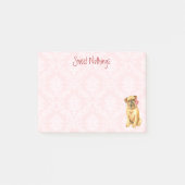 Valentine Rose Brussels Griffon Post-it Klebezettel (Vorderseite)