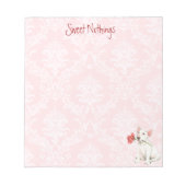 Valentine Rose Bull Terrier Notizblock (Vorderseite)