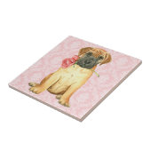 Valentine Rose Bullmastiff Tile Fliese (Seite)