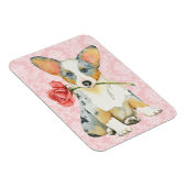 Valentine Rose Cardigan Welsh Corgi Magnet (Rechte Seite)