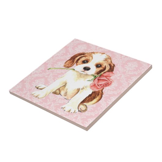 Valentine Rose Cavalier Fliese (Seite)