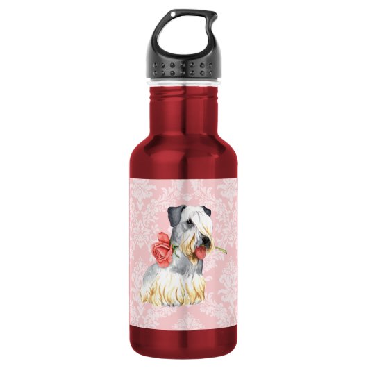 Valentine Rose Cesky Terrier Trinkflasche (Vorderseite)