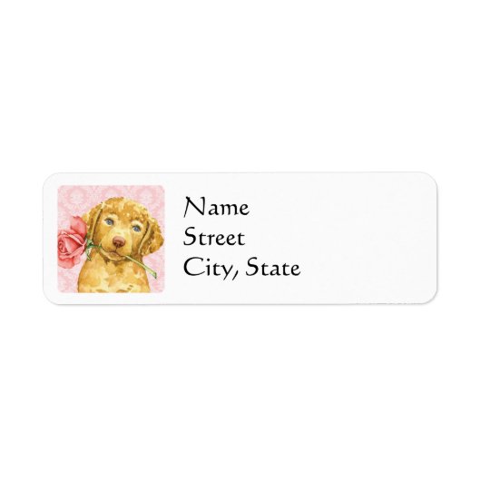 Valentine Rose Chesapeake Bay Retriever Label (Vorne)