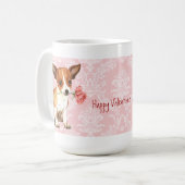 Valentine Rose Chihuahua Kaffeetasse (Vorderseite Links)