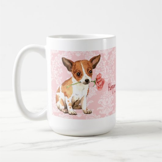 Valentine Rose Chihuahua Kaffeetasse (Links)