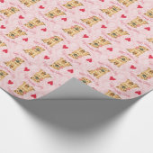 Valentine Rose Chow Geschenkpapier (Ecke)