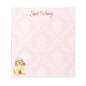 Valentine Rose Cocker Notizblock (Vorderseite)