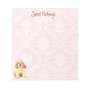 Valentine Rose Cocker Notizblock