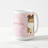 Valentine Rose Collie Kaffeetasse (VorderseiteRechts)