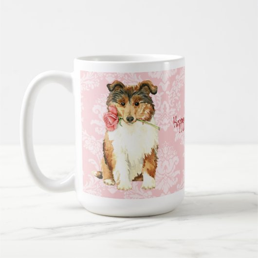 Valentine Rose Collie Kaffeetasse (Links)