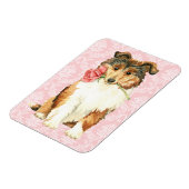 Valentine Rose Collie Magnet (Linke Seite)