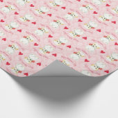 Valentine Rose Coton de Tulear Geschenkpapier (Ecke)