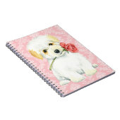 Valentine Rose Coton de Tulear Notizblock (Rechte Seite)
