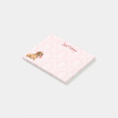 Valentine Rose Dackel Post-it Klebezettel (angewinkelt)