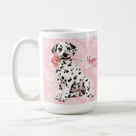 Valentine Rose Dalmatiner Kaffeetasse (Links)