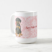 Valentine Rose Doberman Kaffeetasse (Vorderseite Links)