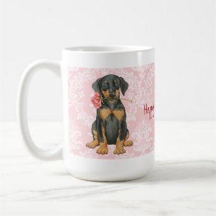 Valentine Rose Doberman Kaffeetasse