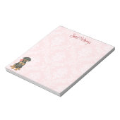 Valentine Rose Doberman Notizblock (Rotiert)