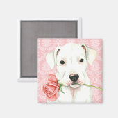 Valentine Rose Dogo Magnet (Vorderseite/Rückseite)