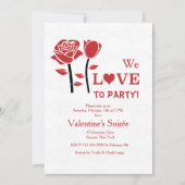 Valentine Rose Einladung (Vorderseite)