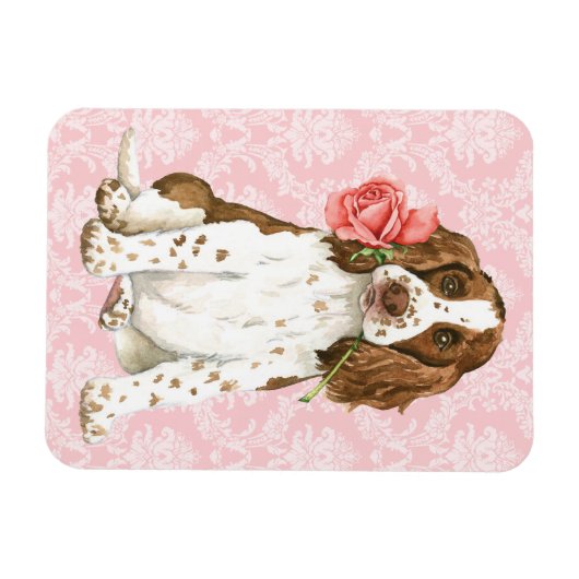 Valentine Rose Englisch Springer Magnet (Horizontal)