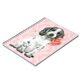 Valentine Rose English Cocker Spaniel Notebook Notizblock (Linke Seite)