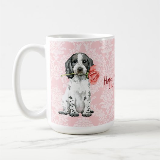 Valentine Rose English Cocker Spanisch Kaffee Tass Kaffeetasse (Links)
