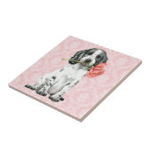 Valentine Rose English Cocker Spanische Keramik Ti Fliese (Seite)